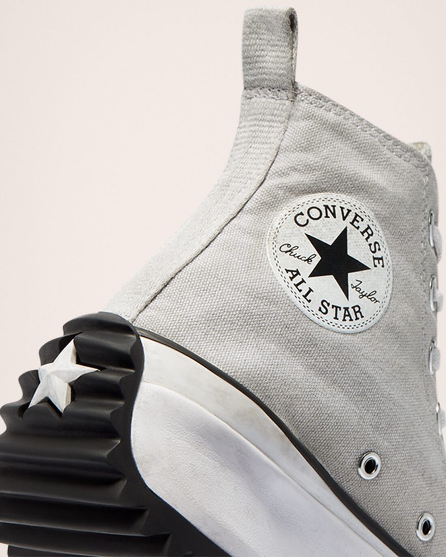 Women's Converse Run Star Hike Smoked Canvas High Top Platform Shoes White | AU 410C8D